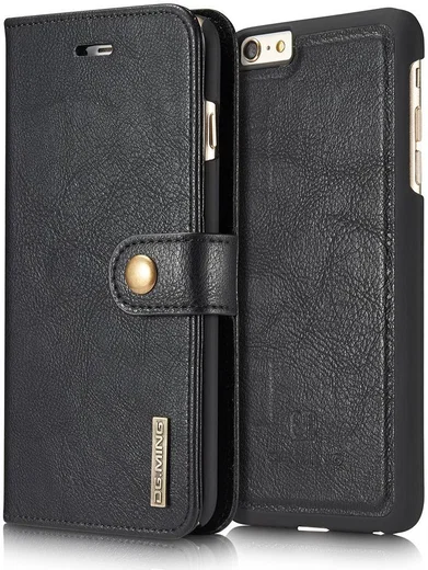Apple iPhone 6/6S Echt Leren Portemonnee Hoesje Zwart afbeelding 5