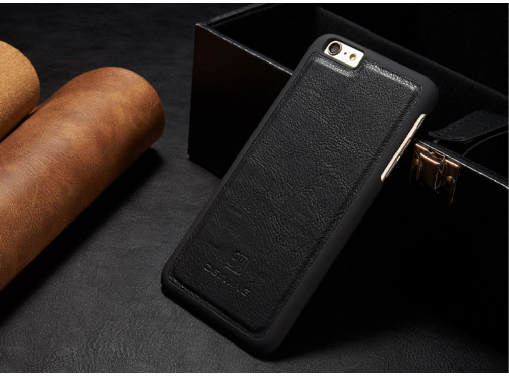 Apple iPhone 6/6S Echt Leren Portemonnee Hoesje Zwart afbeelding 9