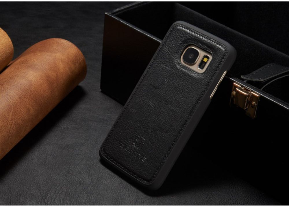 Samsung Galaxy S7 Echt Leren Portemonnee Hoesje Zwart afbeelding 10