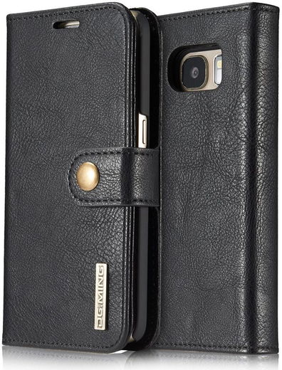 Samsung Galaxy S7 Echt Leren Portemonnee Hoesje Zwart afbeelding 3