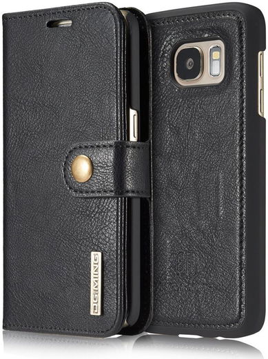 Samsung Galaxy S7 Echt Leren Portemonnee Hoesje Zwart afbeelding 4