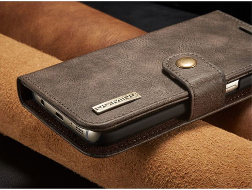 Samsung Galaxy S7 Echt Leren Portemonnee Hoesje Coffee afbeelding 10