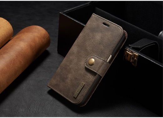 Samsung Galaxy S7 Echt Leren Portemonnee Hoesje Coffee afbeelding 11