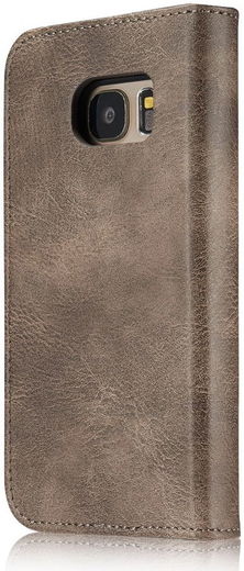 Samsung Galaxy S7 Echt Leren Portemonnee Hoesje Coffee afbeelding 7