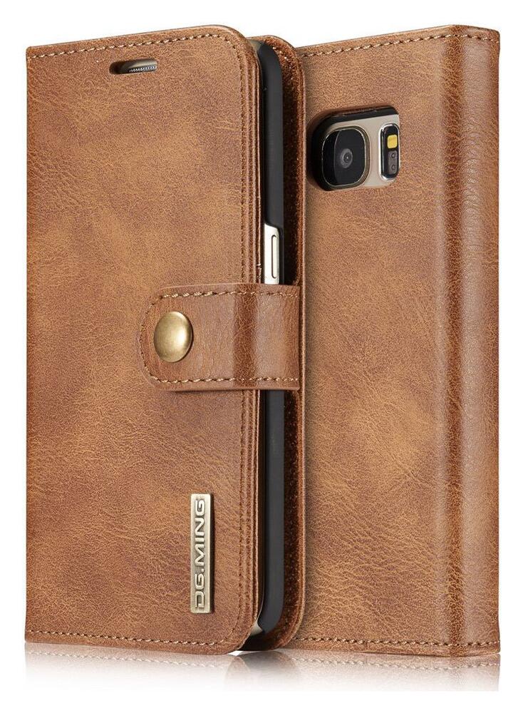 Samsung Galaxy S7 Echt Leren Portemonnee Hoesje Bruin afbeelding 3
