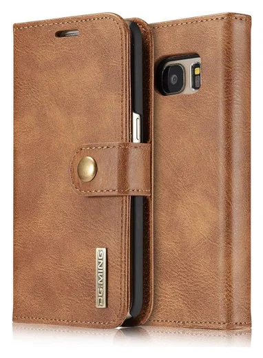 Samsung Galaxy S7 Echt Leren Portemonnee Hoesje Bruin afbeelding 3