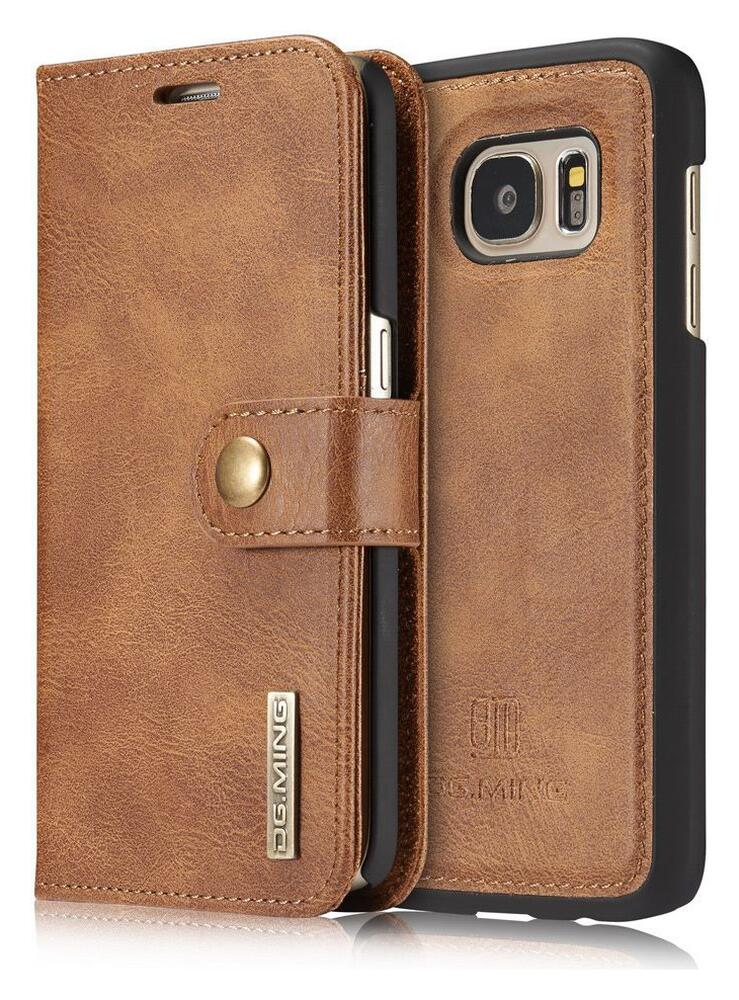 Samsung Galaxy S7 Echt Leren Portemonnee Hoesje Bruin afbeelding 4