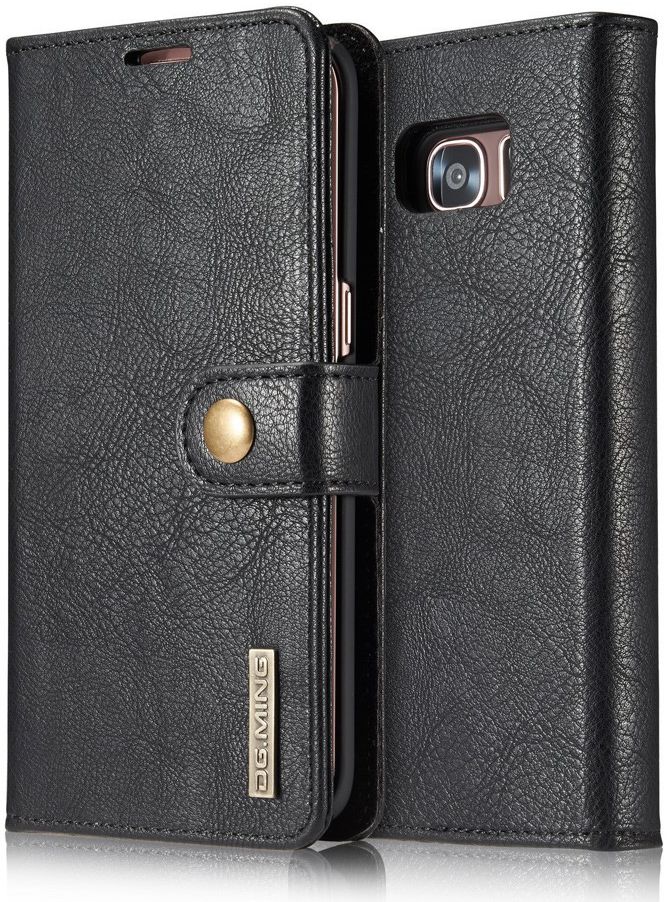 Samsung Galaxy S7 Edge Echt Leren Portemonnee Hoesje Zwart afbeelding 4