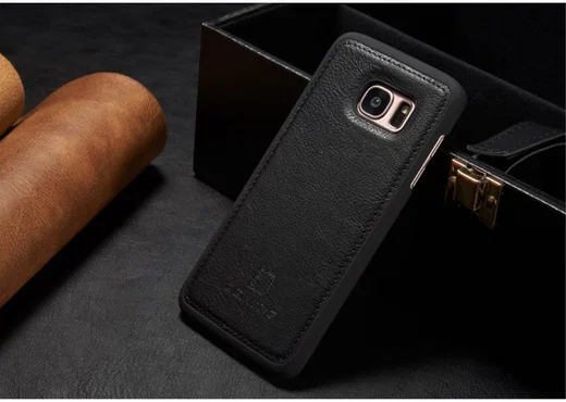Samsung Galaxy S7 Edge Echt Leren Portemonnee Hoesje Zwart afbeelding 14