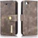 DG Ming Apple iPhone 5/5s/SE Echt Leren Portemonnee Hoesje Coffee afbeelding 7