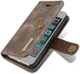 DG Ming Apple iPhone 5/5s/SE Echt Leren Portemonnee Hoesje Coffee afbeelding 8