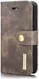 DG Ming Apple iPhone 5/5s/SE Echt Leren Portemonnee Hoesje Coffee afbeelding 9
