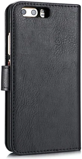 Huawei P10 Plus Echt Leren Portemonnee Hoesje Zwart afbeelding 12