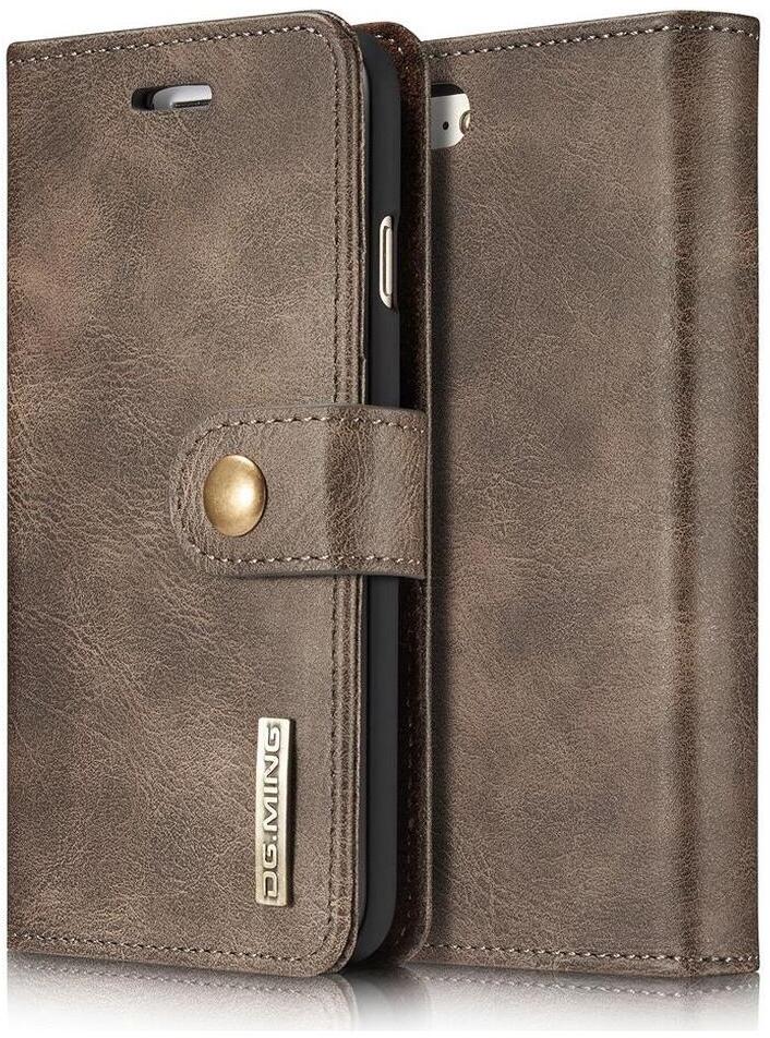 Apple iPhone SE (2020/2022)/7/8 Portemonnee Hoesje Echt Leer Coffee afbeelding 8