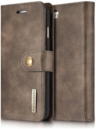 Apple iPhone SE (2020/2022)/7/8 Portemonnee Hoesje Echt Leer Coffee afbeelding 8