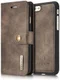 Apple iPhone SE (2020/2022)/7/8 Portemonnee Hoesje Echt Leer Coffee afbeelding 7
