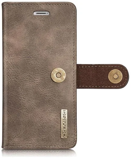 Apple iPhone SE (2020/2022)/7/8 Portemonnee Hoesje Echt Leer Coffee afbeelding 5