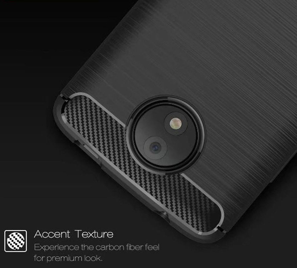 Motorola Moto C Plus Geborsteld TPU Hoesje Zwart afbeelding 7