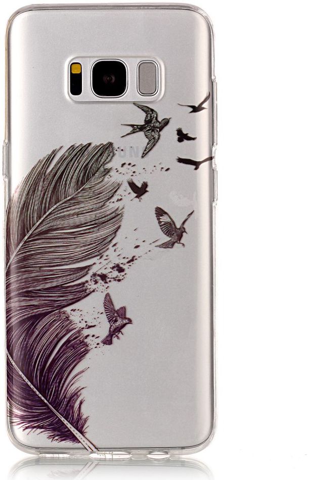 Samsung Galaxy S8 Plus TPU Back Cover Feathers afbeelding 3