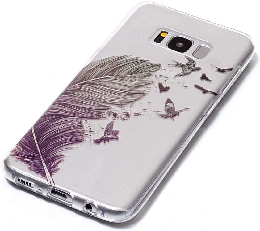 Samsung Galaxy S8 Plus TPU Back Cover Feathers afbeelding 4