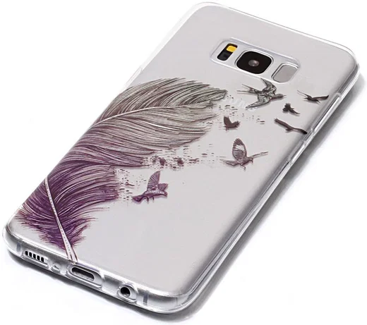 Samsung Galaxy S8 Plus TPU Back Cover Feathers afbeelding 4