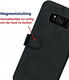 Rosso Deluxe Samsung Galaxy S8 Hoesje Echt Leer Pasjes Book Case Zwart afbeelding 6