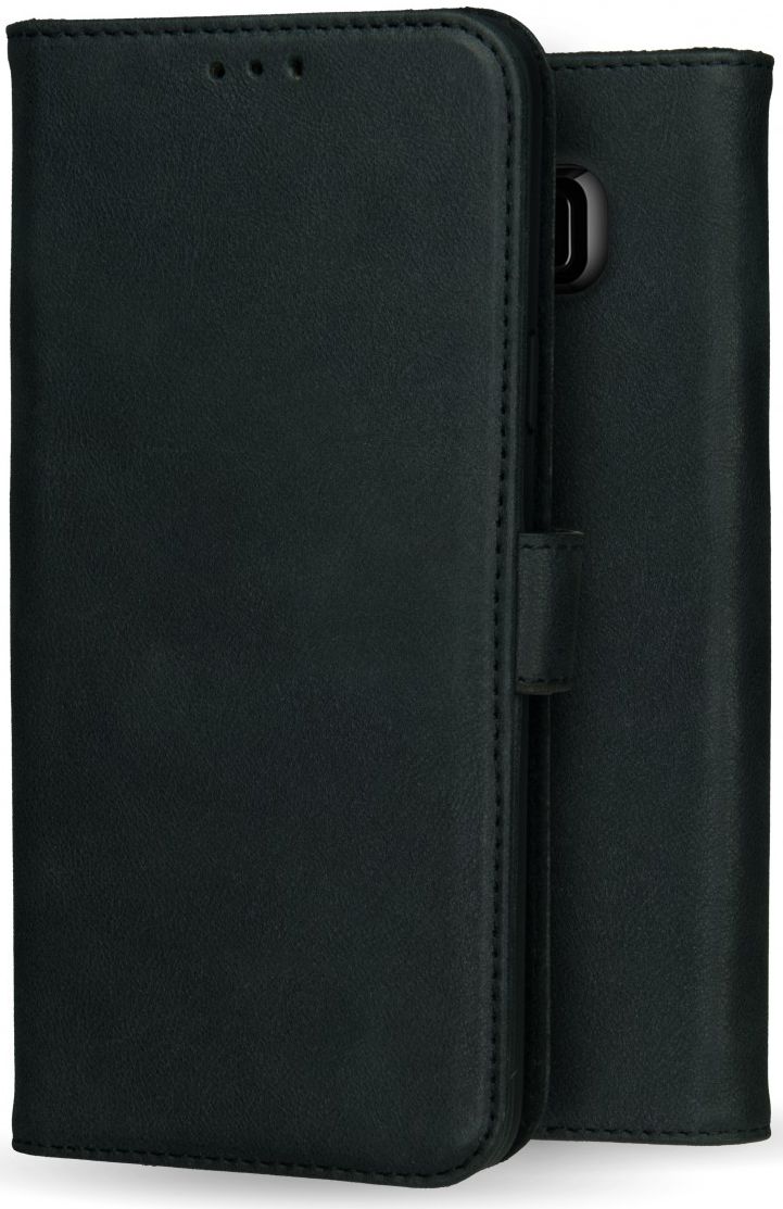 Rosso Deluxe Samsung Galaxy S8 Hoesje Echt Leer Pasjes Book Case Zwart afbeelding 10