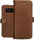 Rosso Deluxe Samsung Galaxy S8 Hoesje Echt Leer Pasjes Book Case Bruin afbeelding 13