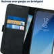 Rosso Deluxe Samsung Galaxy S8 Plus Hoesje Echt Leer Book Case Zwart afbeelding 5