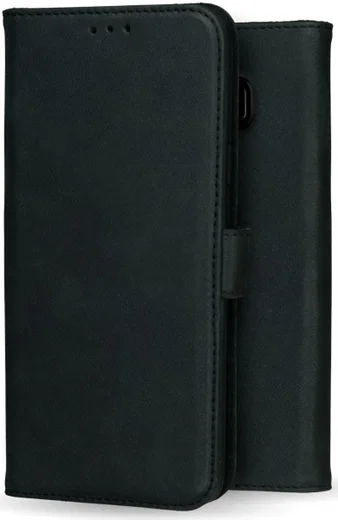 Rosso Deluxe Samsung Galaxy S8 Plus Hoesje Echt Leer Book Case Zwart afbeelding 6