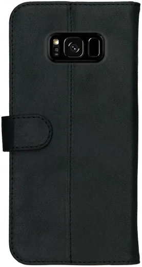 Rosso Deluxe Samsung Galaxy S8 Plus Hoesje Echt Leer Book Case Zwart afbeelding 12