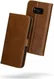 Rosso Deluxe Samsung Galaxy S8 Plus Hoesje Echt Leer Book Case Bruin afbeelding 2
