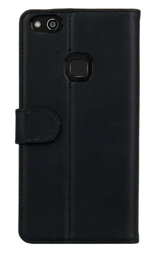 Rosso Deluxe Huawei P10 Lite Hoesje Echt Leer Pasjes Book Case Zwart afbeelding 4