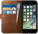 Rosso Deluxe Apple iPhone 7/8 Hoesje Echt Leer Pasjes Book Case Bruin afbeelding 1