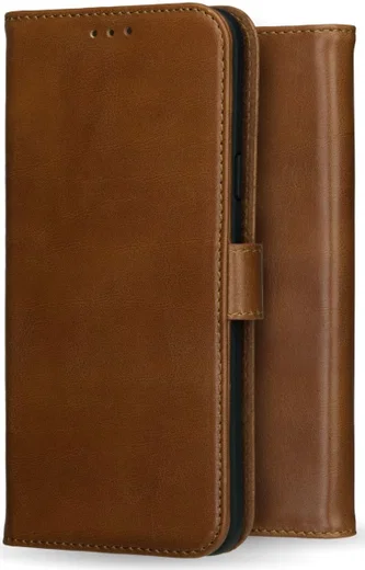 Rosso Deluxe Apple iPhone 7/8 Hoesje Echt Leer Pasjes Book Case Bruin afbeelding 11