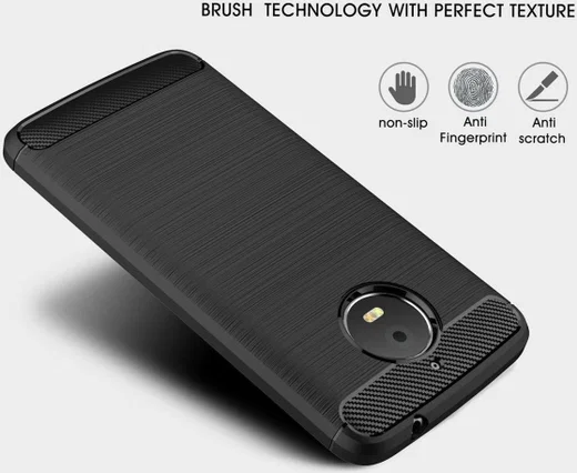 Geborsteld Motorola Moto E4 Plus Hoesje Zwart afbeelding 5