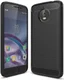Geborsteld Motorola Moto E4 Plus Hoesje Zwart afbeelding 1