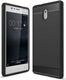 Nokia 3 Geborsteld TPU Hoesje Zwart afbeelding 1