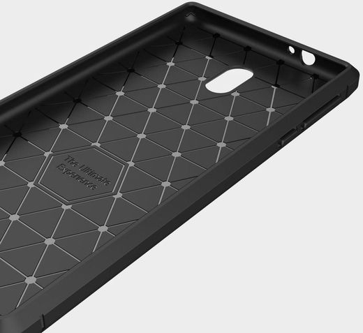 Nokia 3 Geborsteld TPU Hoesje Zwart afbeelding 5