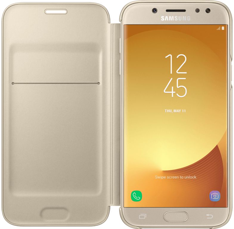 Samsung Galaxy J5 (2017) Wallet Case Goud afbeelding 1