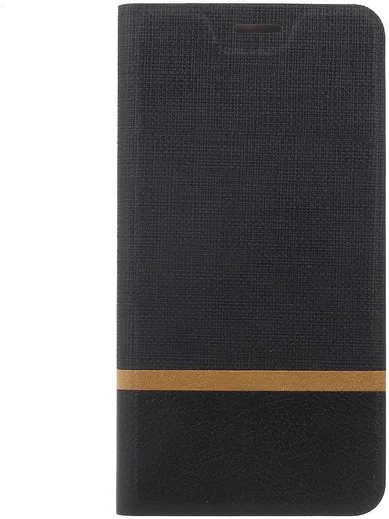 HTC U11 Linnen Portemonnee Hoesje Zwart afbeelding 1