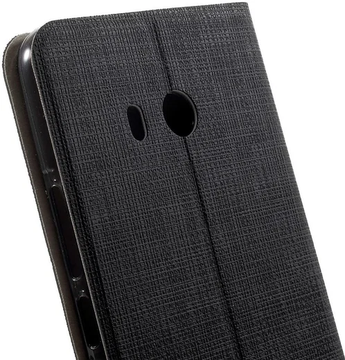 HTC U11 Linnen Portemonnee Hoesje Zwart afbeelding 6