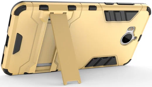 Huawei Y6 (2017) Hybride Kickstand Cover Goud afbeelding 2