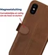 Rosso Deluxe Apple iPhone X / XS Hoesje Echt Leer Book Case Bruin afbeelding 6