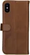 Rosso Deluxe Apple iPhone X / XS Hoesje Echt Leer Book Case Bruin afbeelding 11