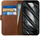 Rosso Deluxe Apple iPhone X / XS Hoesje Echt Leer Book Case Bruin afbeelding 12