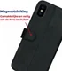 Rosso Deluxe Apple iPhone X / XS Hoesje Echt Leer Book Case Zwart afbeelding 6