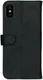 Rosso Deluxe Apple iPhone X / XS Hoesje Echt Leer Book Case Zwart afbeelding 12