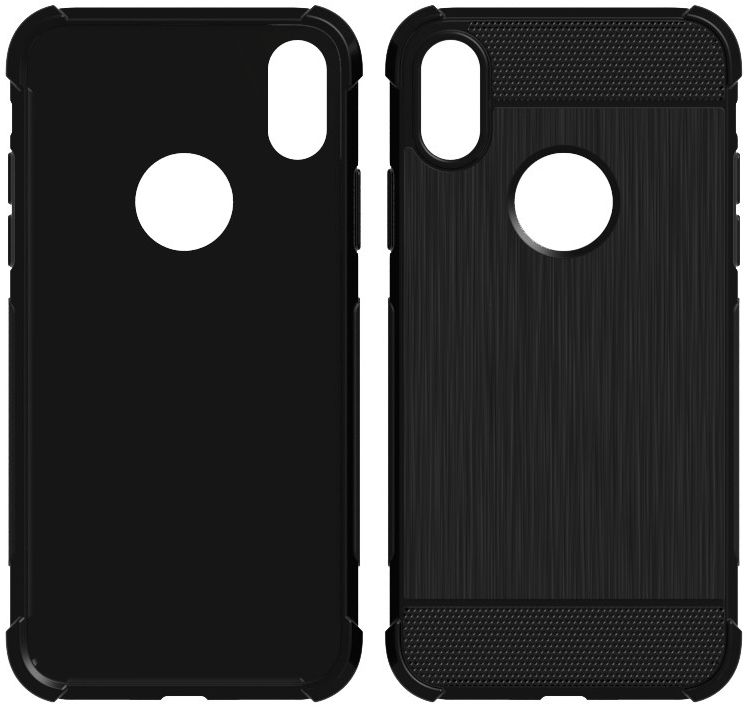 Apple iPhone X Zwart Hoesje Backcover TPU afbeelding 3