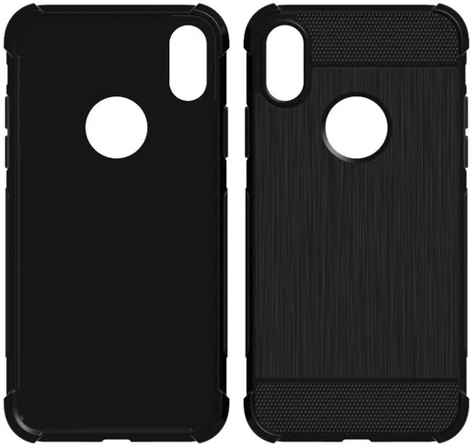 Apple iPhone X Zwart Hoesje Backcover TPU afbeelding 3